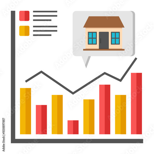 An icon design of property analytics

