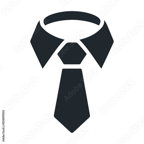 Elegance necktie uniform fashion icon design