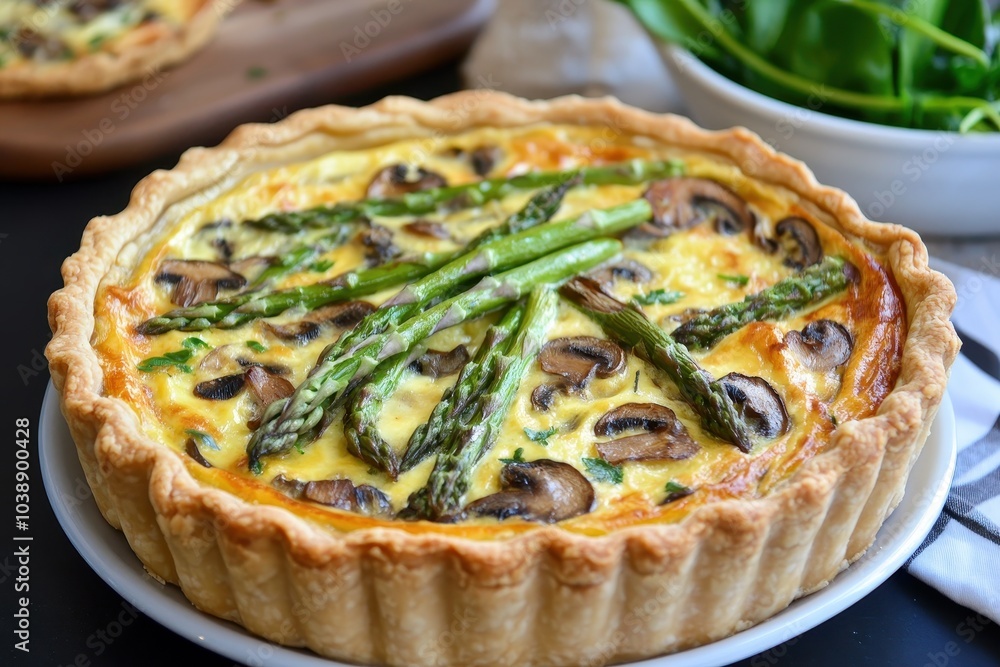 Spring Veggie Gathering Asparagus Mushroom Tart