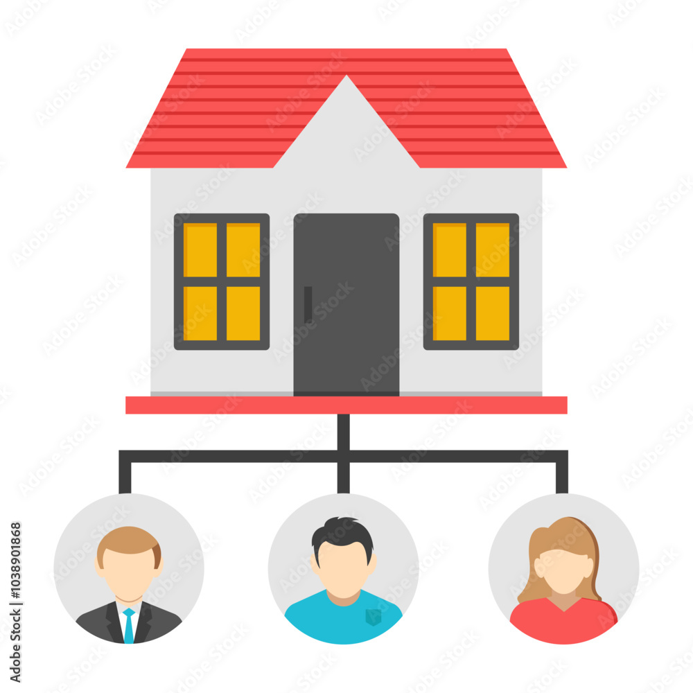 A flat design icon estate agent
A flat design icon estate agent