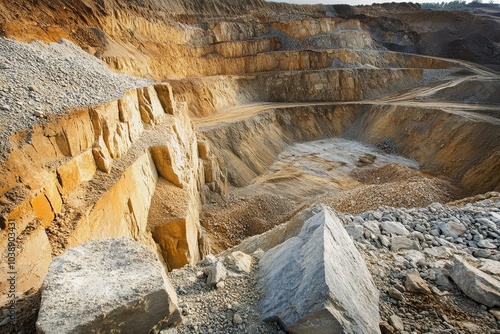 Surface extraction of sand and stone for construction