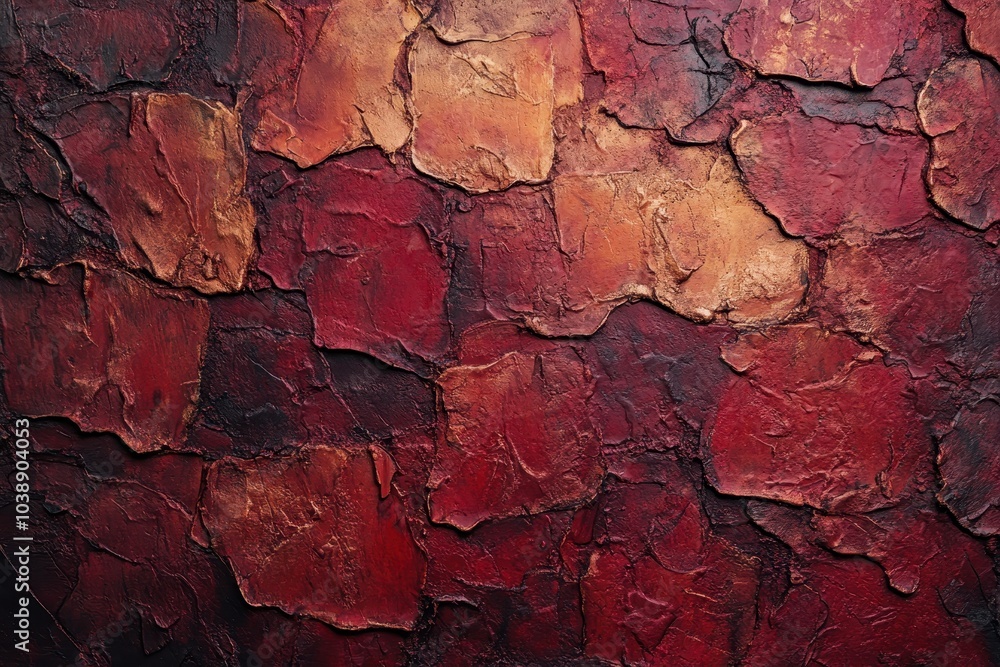Fototapeta premium Surface of red brown painted brick wall