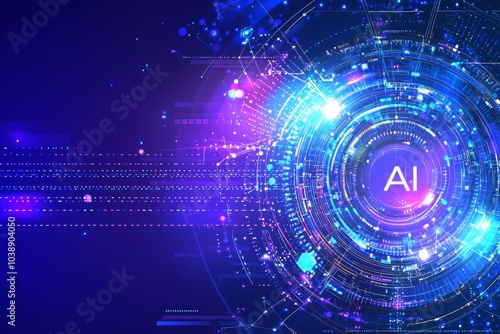 Background stock image of geometric graphic. Turbulence flow trail. Futuristic science and technology background. Big data visualization complex with compounds. Cybernetics illustration.