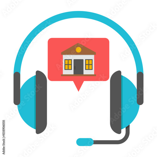 Trendy design icon of estate helpline 

