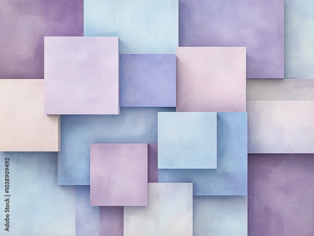 Elegant Digital Block Composition in Light Blue and Violet: Perfect for Sports Interior Posters, Adding a Unique Textured Aesthetic Against a Calm Backdrop. Elegant Digital Block Composition in Light Blue and Violet: Perfect for Sports Interior Posters, Adding a Unique Textured Aesthetic Against a Calm Backdrop.