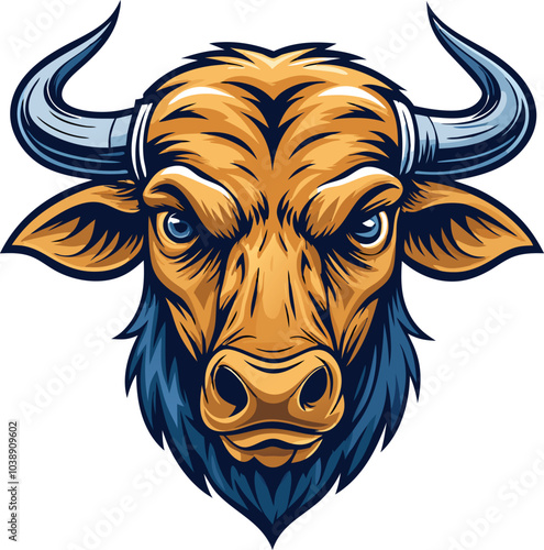 Angry Bull Head Illustration Graphic Design