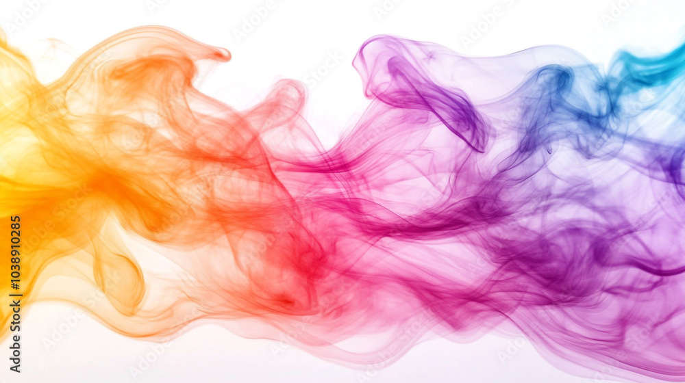 Colorful abstract smoke patterns swirling together in a vibrant blend of hues Colorful abstract smoke patterns swirling together in a vibrant blend of hues