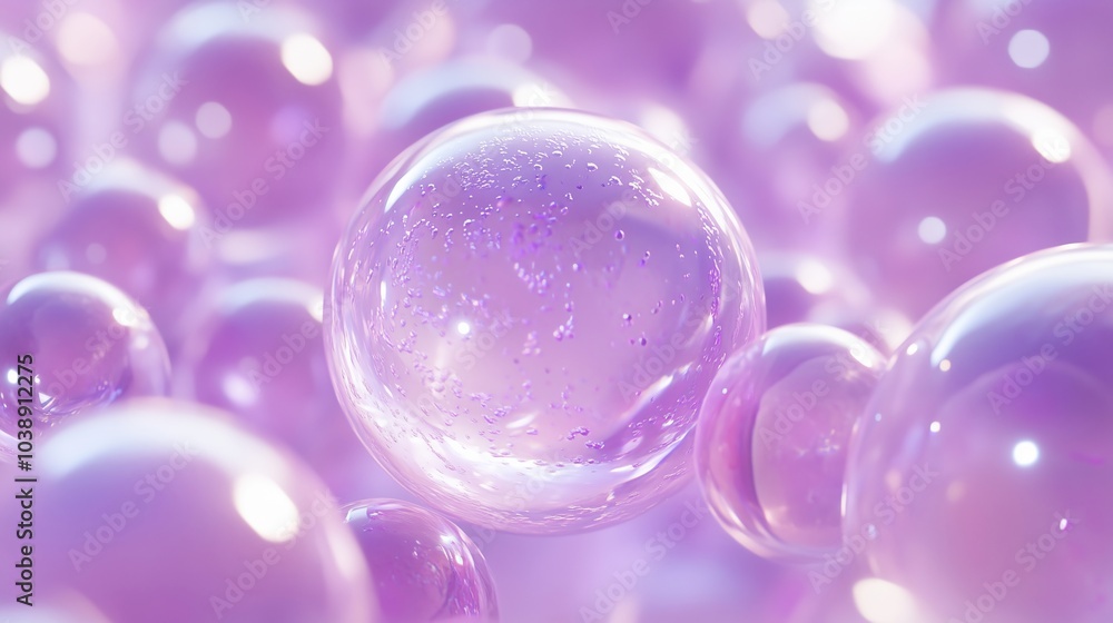 Stunning Visuals of Soft Purple Bubbles in Liquid Space Stunning Visuals of Soft Purple Bubbles in Liquid Space