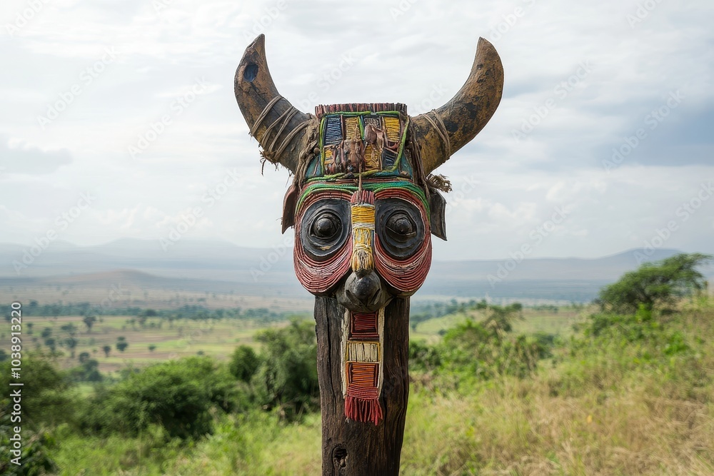 Totem of the Konso people in the Omo Valley of southern Ethiopia