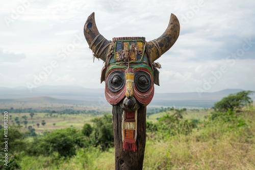 Obraz na płótnie Totem of the Konso people in the Omo Valley of southern Ethiopia w salonie