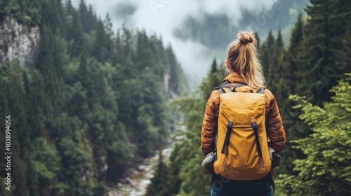 Woman Hiking in the Mountains