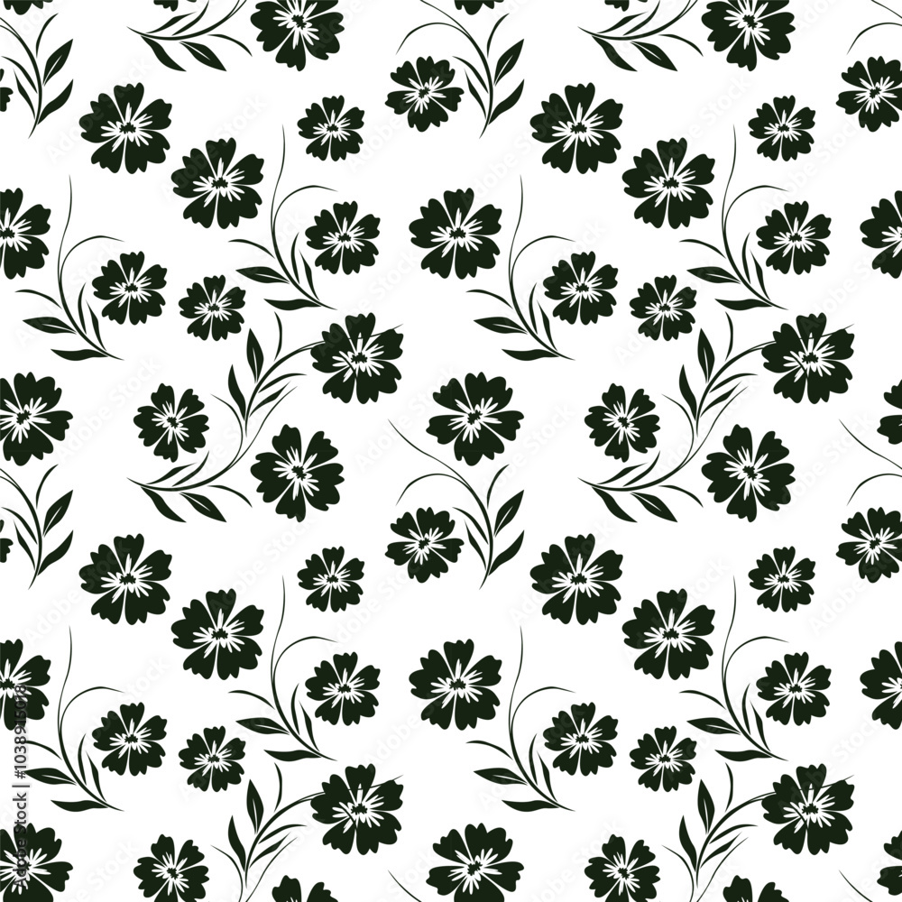 Cute flowers seamless pattern Cute flowers seamless pattern