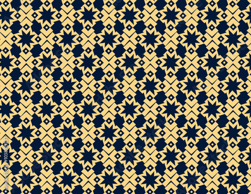 A Playful Star Pattern in Blue and Yellow