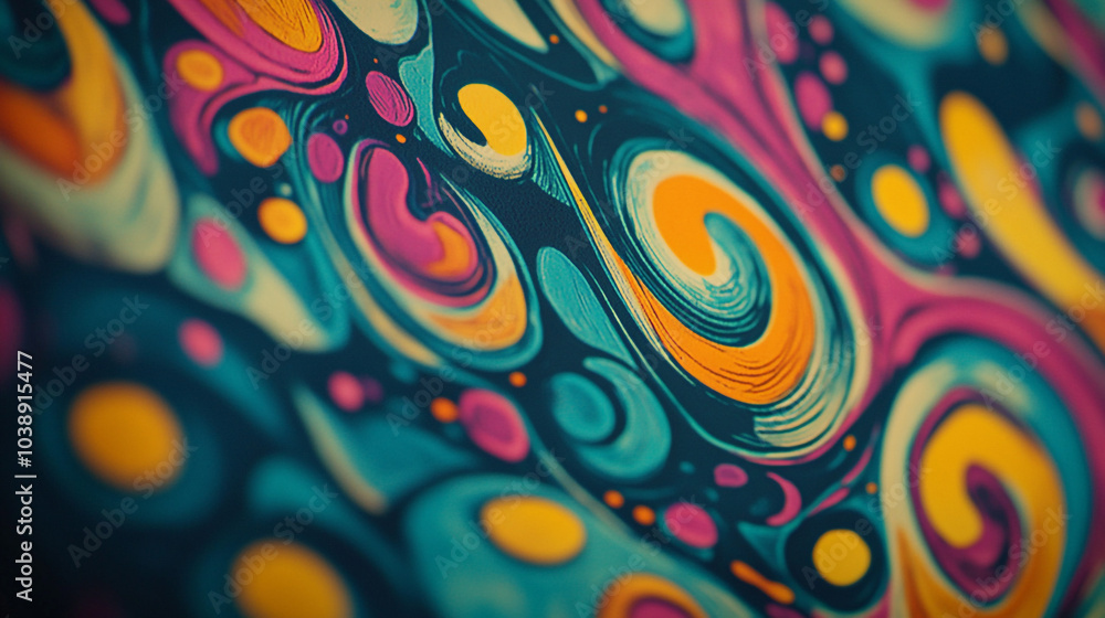 Fototapeta premium Colorful abstract swirling patterns on a dark background capturing artistic expression in design