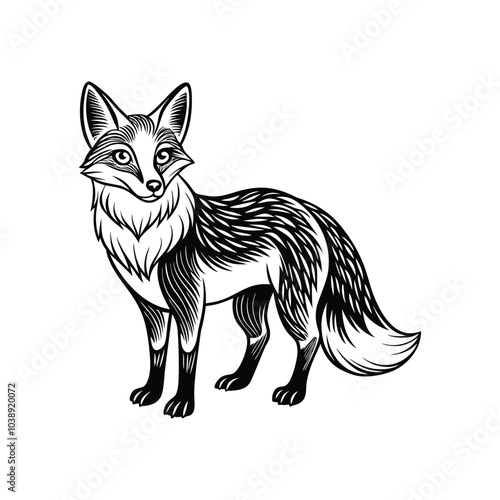 Wolf icon line out vector illustration design on white background. 