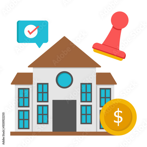 An icon design of authorized housing loan


