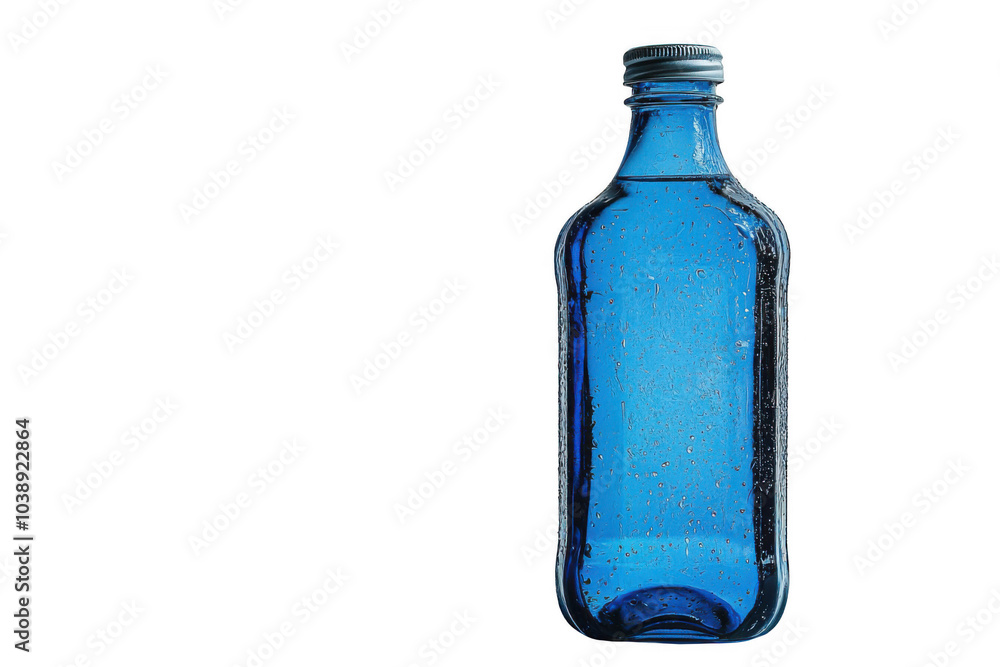 Blue juice bottle isolated on transparent background, png file, no background png file Blue juice bottle isolated on transparent background, png file, no background png file