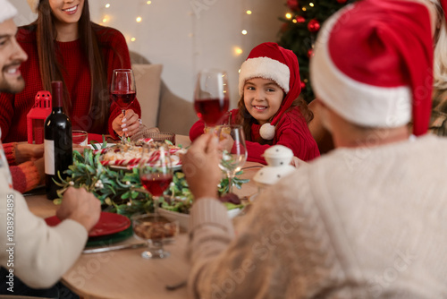 Little girl having Christma...