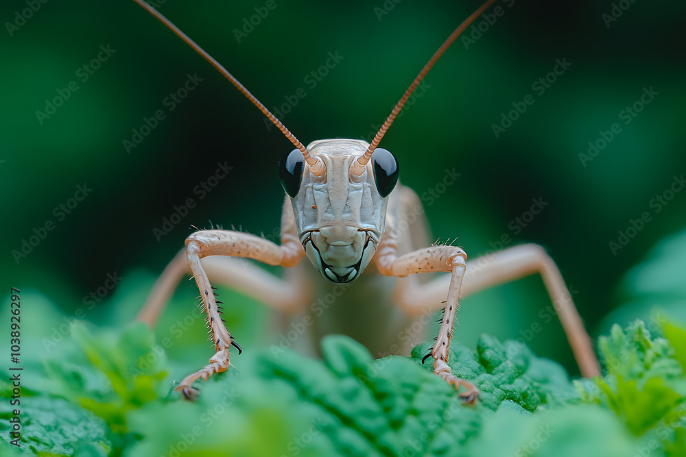 Close-Up of a Locust: Detailed View of Its Unique Features and Texture in Nature Close-Up of a Locust: Detailed View of Its Unique Features and Texture in Nature