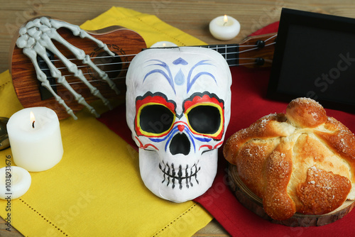 Painted skull for Mexico's ...