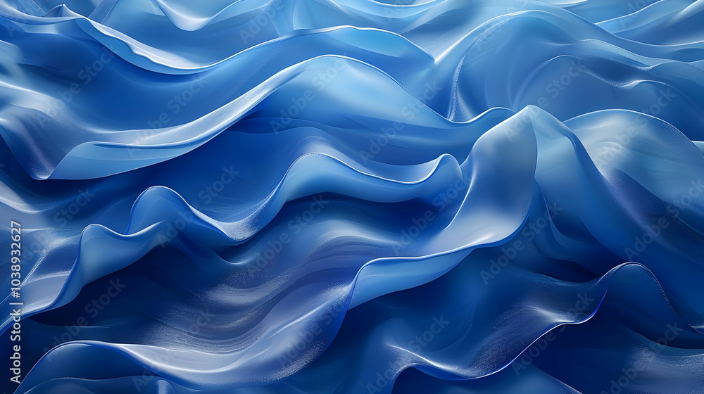 Abstract Blue Waves 3D Background Abstract Blue Waves 3D Background