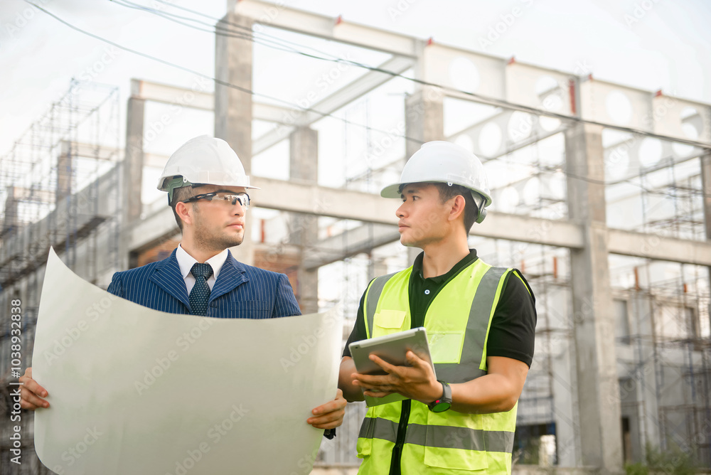 Engineer and architect monitor the progress of building construction plan and verify their accuracy. Engineer and architect monitor the progress of building construction plan and verify their accuracy.