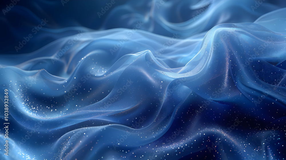 Obraz premium Abstract Blue Background with Glittering Lights