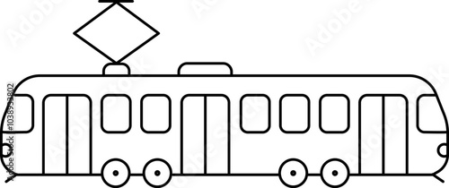 Simple icons on the theme of commuting to work or school, drawn in a minimalistic style.