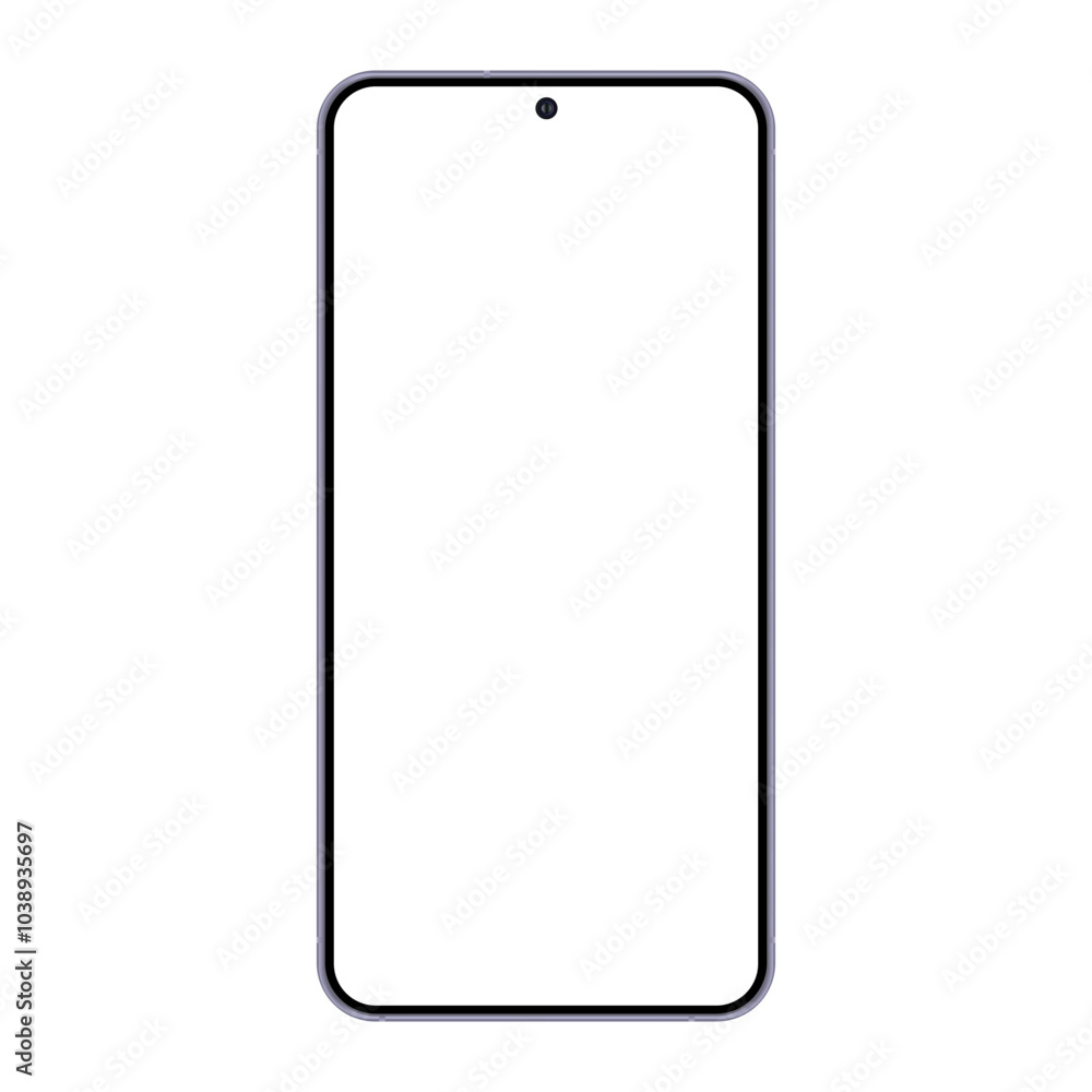 Modern Frameless Smartphone Mockup With Blank Screen, Front View. Vector Illustration Modern Frameless Smartphone Mockup With Blank Screen, Front View. Vector Illustration