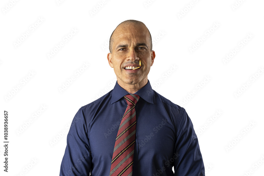 48 year old Brazilian man, facing the camera and with a lit match in his mouth_formal clothing_4. 48 year old Brazilian man, facing the camera and with a lit match in his mouth_formal clothing_4.