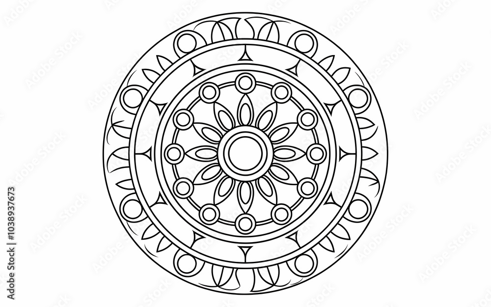 Mandala design white and clean black coloring page design coloring page design book Mandala design white and clean black coloring page design coloring page design book