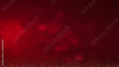 Red Christmas Lights Abstract Background