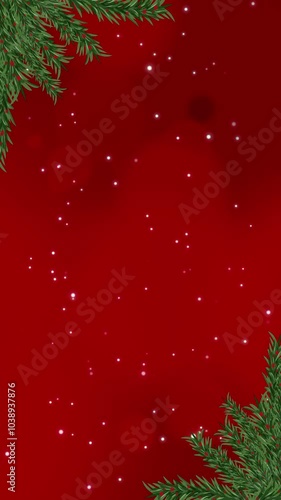 Red Christmas Lights Abstract Background