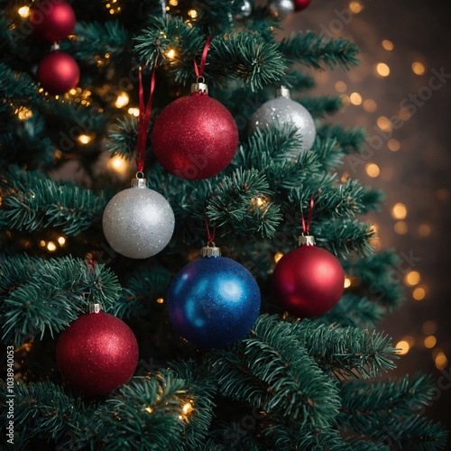 Joyful ornaments add charm to the Christmas tree