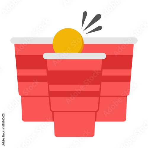 Modern design icon of beer pong


