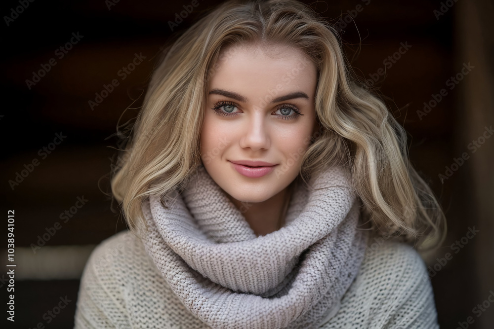 young smiling woman with wavy blonde hair and striking eyes young smiling woman with wavy blonde hair and striking eyes