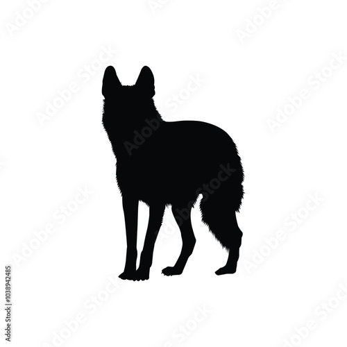 Wallpaper Mural silhouette of a wolf Torontodigital.ca