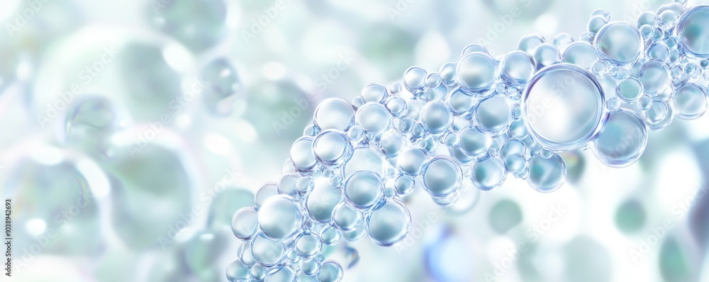Close-up view of transparent water bubbles floating gracefully, creating an elegant and serene atmosphere. Close-up view of transparent water bubbles floating gracefully, creating an elegant and serene atmosphere.