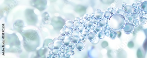 Wallpaper Mural Close-up view of transparent water bubbles floating gracefully, creating an elegant and serene atmosphere. Torontodigital.ca