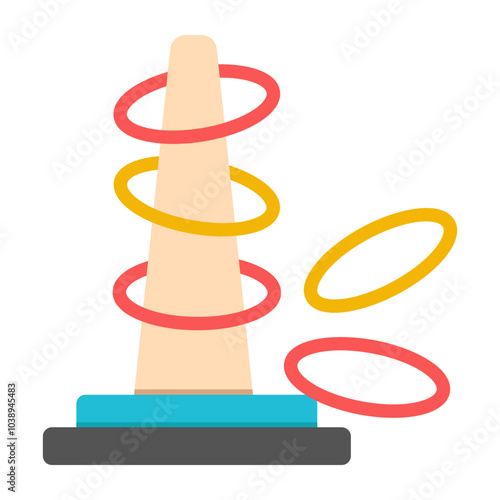 Modern design icon of ring toss game

