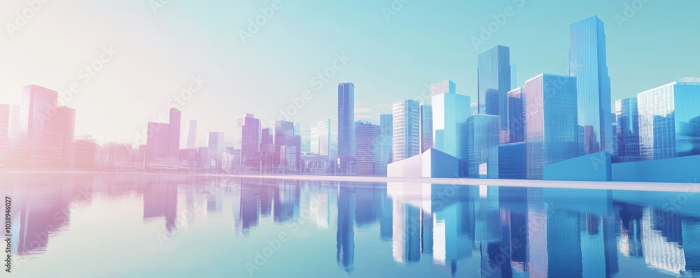 Modern city skyline with reflective water, showcasing sleek architecture and vibrant colors for a fresh urban feel. Modern city skyline with reflective water, showcasing sleek architecture and vibrant colors for a fresh urban feel.
