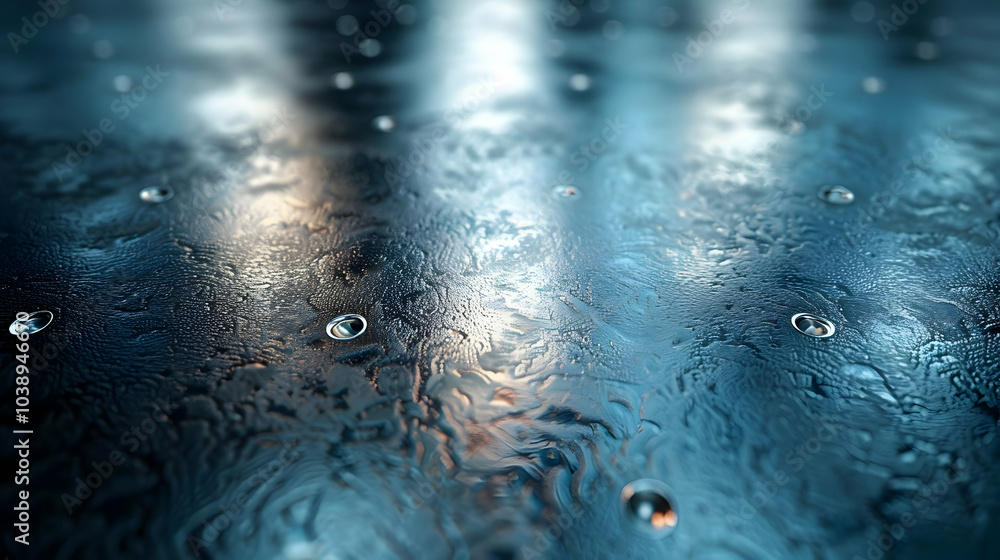 Abstract Blue Water Drops Background Abstract Blue Water Drops Background