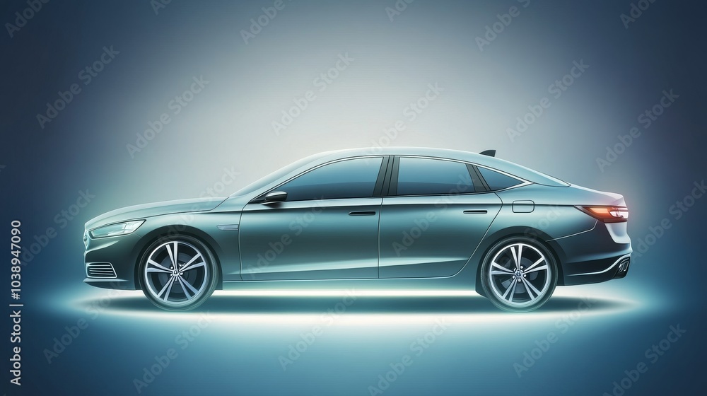 Sleek and modern car design with futuristic lighting, perfect for automotive advertising and technology-themed projects. Sleek and modern car design with futuristic lighting, perfect for automotive advertising and technology-themed projects.