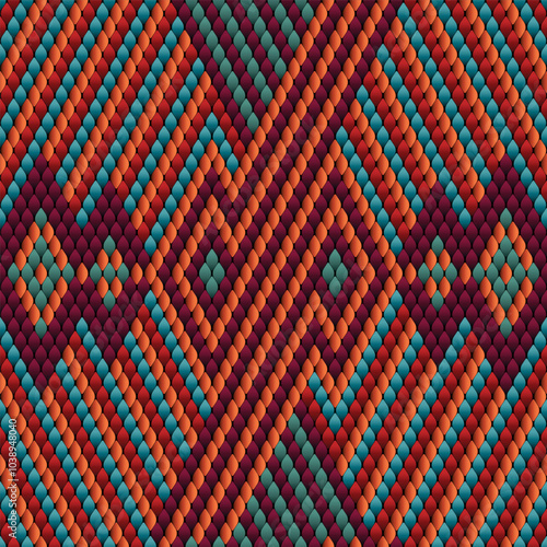  Folk ornament, national pattern, ethnic embroidery, ornamental texture, traditional geometric motives of the tribes of the African continent.