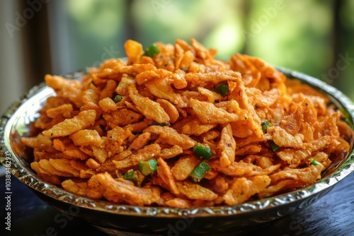 A plate of crunchy namak pare, a Diwali snack. 