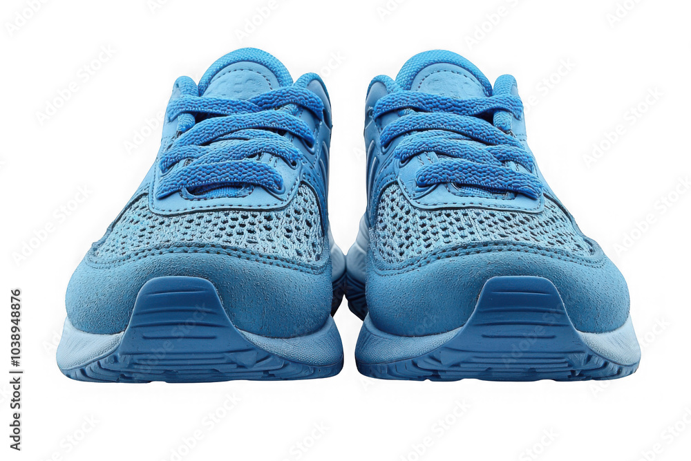 Blue Training Shoes front piece isolated on transparent background, png file, no background png file