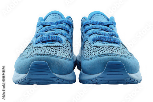 Obraz na płótnie Blue Training Shoes front piece isolated on transparent background, png file, no background png file w salonie