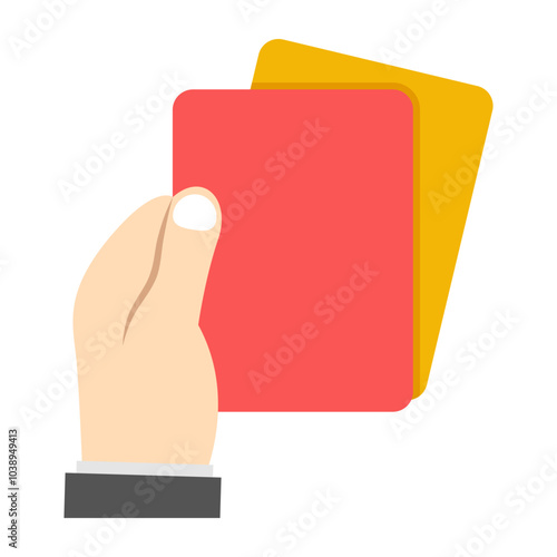 A unique design icon of penalty cards

