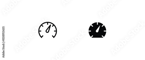 Speedometer, tachometer icon. Speed indicator sign. car speed. Performance Speed metering, scale icon, vector, sign, symbol, logo, illustration, editable stroke, flat design style isolated