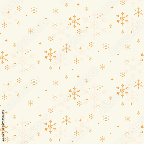 Christmas pattern with snowflakes on a light background. Seamless background perfect for use in textiles, wallpapers, and festive decorations.